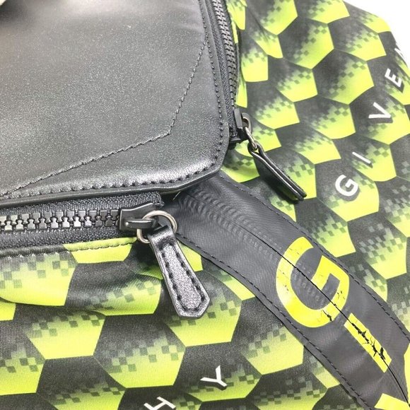 Authentic GIVENCHY logo Backpack Bag Backpack Nylon yellow/Black main image 10
